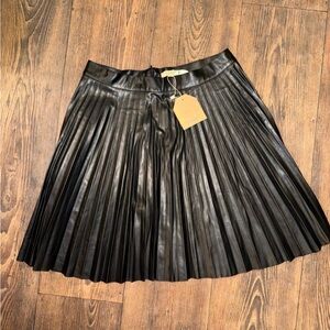 Kori Black A-Line Pleated Skirt